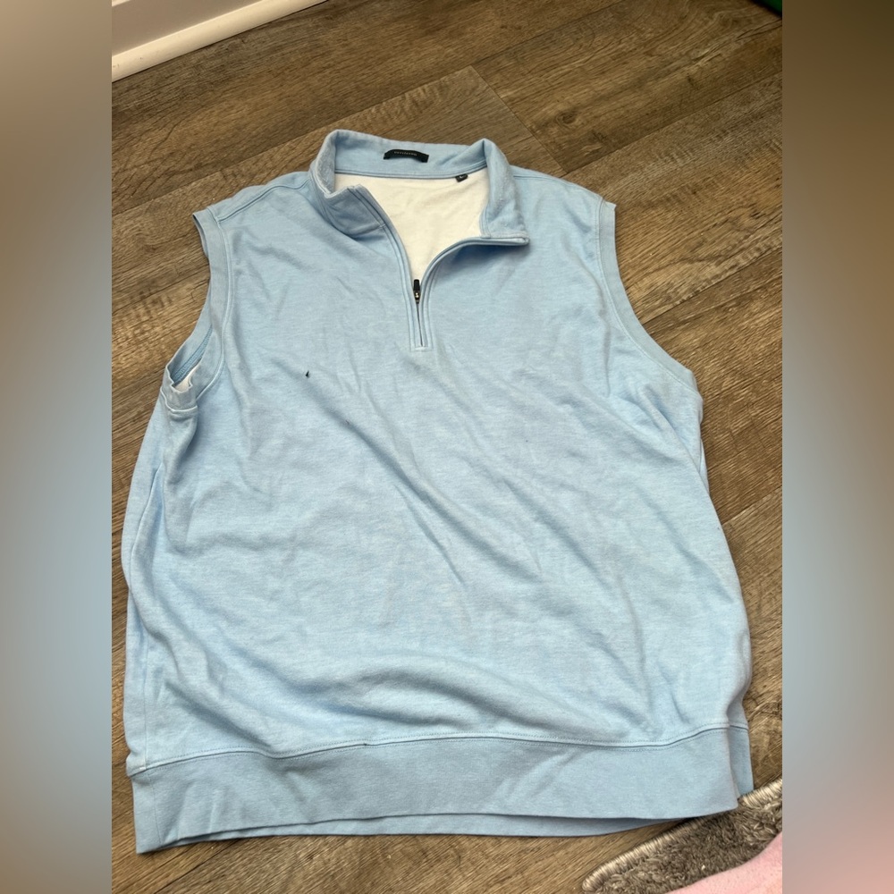 Turtleson Light Blue Sleeveless Zip-Up vest size L‎